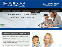 Tablet Screenshot of international.acc.edu.au
